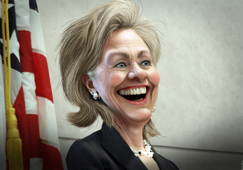 Hillary Clinton laughing