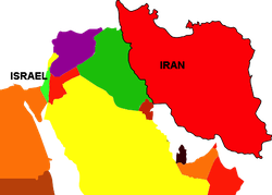 Map-Israel and Iran
